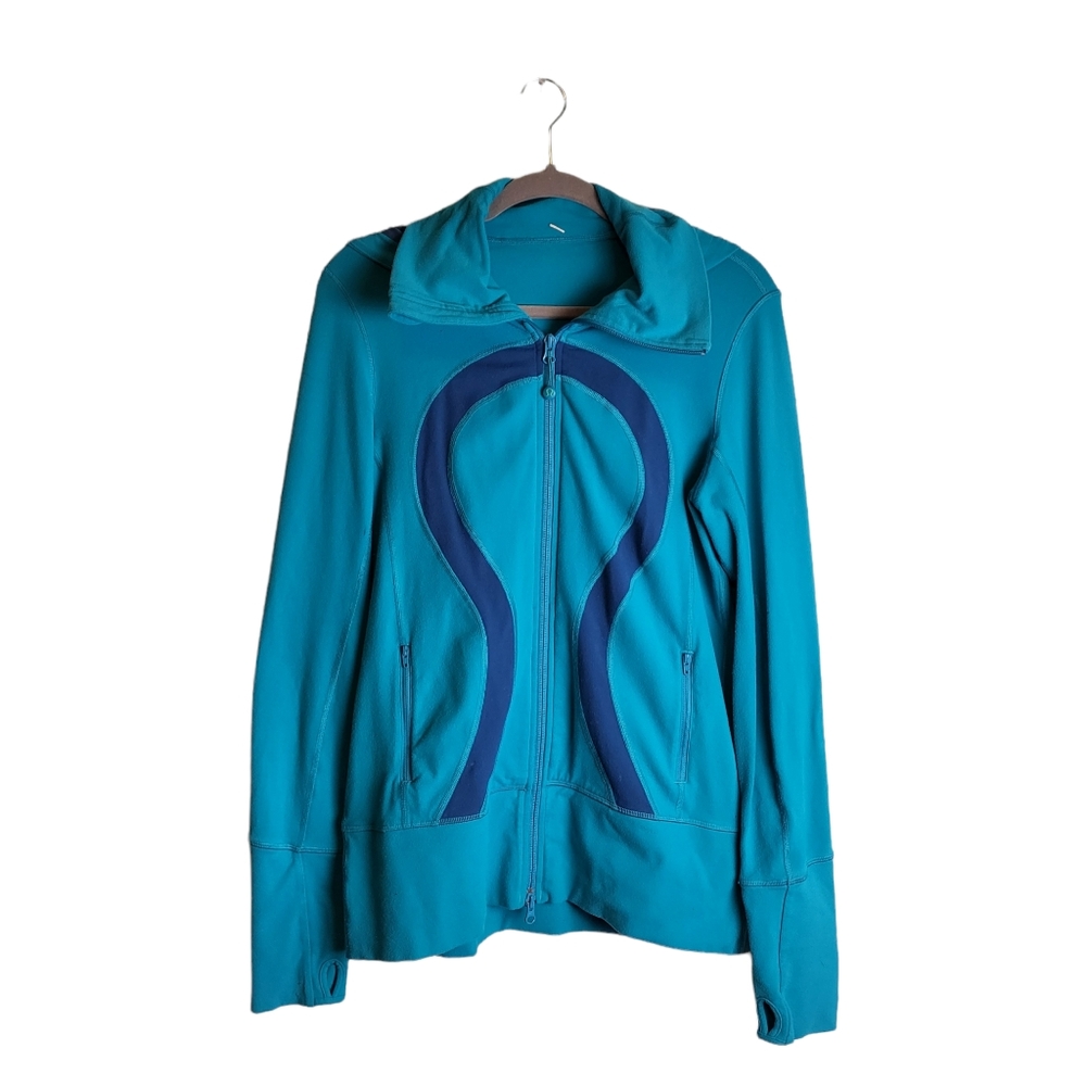 Lululemon Teal Blue Zip Up Hooded Jacket